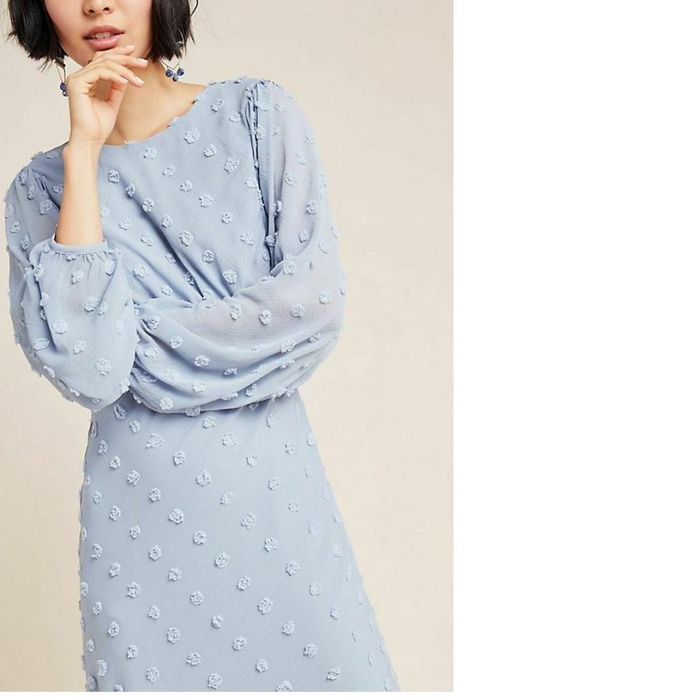 new Anthropologie Michaela Textured Midi dress - Picture 4 of 7